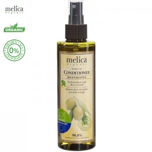 Odżywka organiczna do włosów wzmacniająca w Sprayu z ekstraktem z łopianu i oliwek, nie wymaga spłukiwania, 200ml - Melica Organic